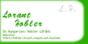 lorant hobler business card